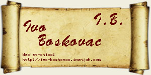 Ivo Boškovac vizit kartica